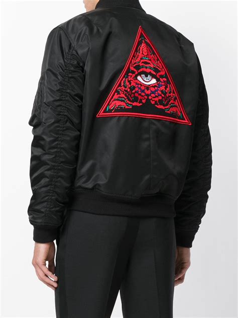 givenchy illuminati patch bomber jacket|Hooded bomber in linen .